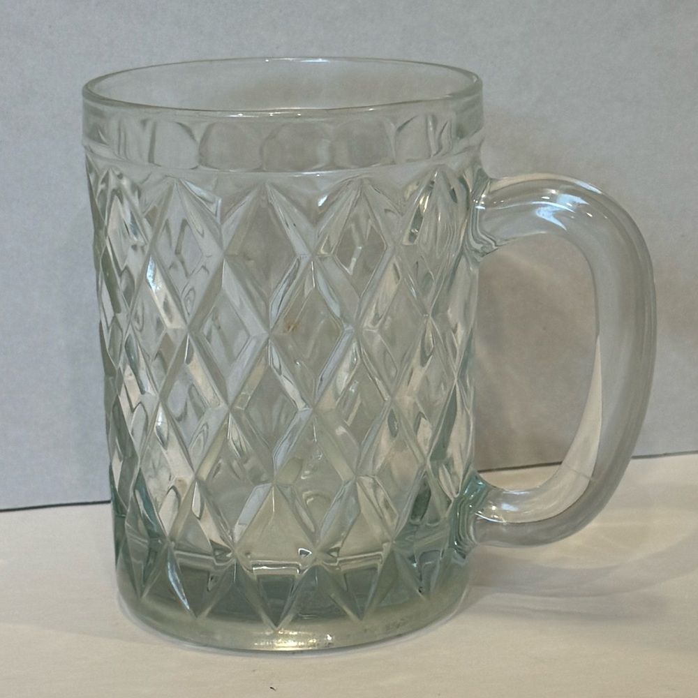 Paul Sebastian Diamond Cut Crystal Mug Vintage 12oz